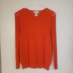 Orange long sleeve blouse